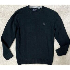 Chaps Boys *14 Black Crewneck Knit Sweater